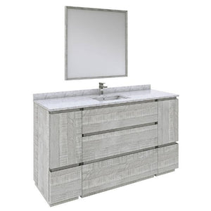 Fresca Formosa Modern 60" Ash Freestanding Single Sink Vanity Set | FVN31-123612ASH-FC FVN31-123612ASH-FC