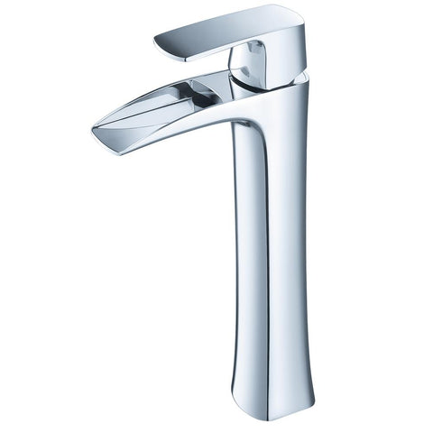 Image of Fresca Fortore Single Hole Vessel Mount Bathroom Vanity Faucet - Chrome FFT3072CH