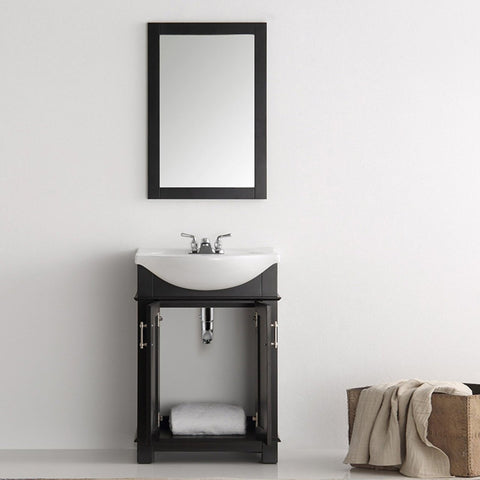 Image of Fresca Hartford 24" Black Traditional Bathroom Vanity FVN2302BL-CMB