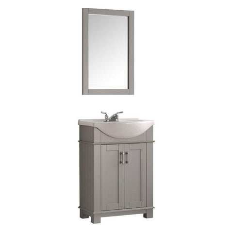 Image of Fresca Hartford 24" Gray Traditional Bathroom Vanity FVN2302GR-CMB