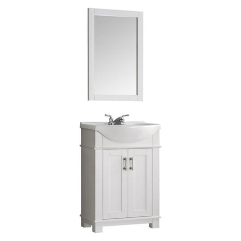Image of Fresca Hartford 24" White Traditional Bathroom Vanity FVN2302WH-CMB