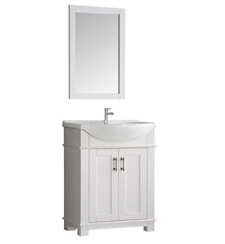 Image of Fresca Hartford 30" White Traditional Bathroom Vanity FCB2303WH-I