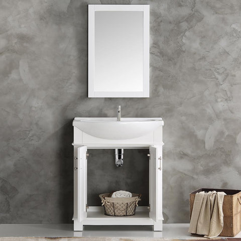 Image of Fresca Hartford 30" White Traditional Bathroom Vanity FCB2303WH-I