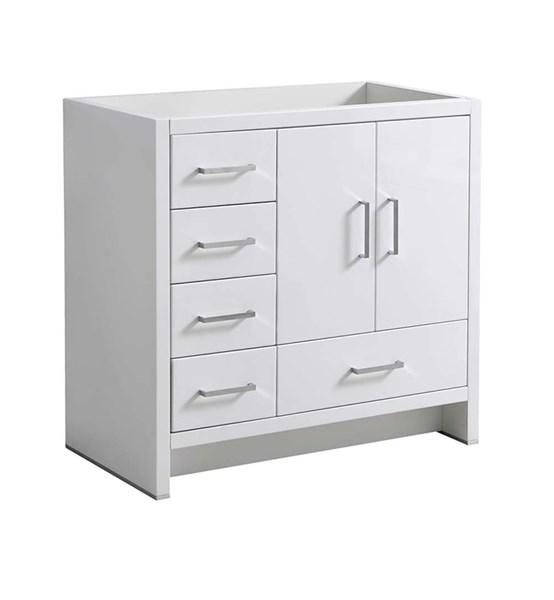 Fresca Imperia 36" Glossy White Free Standing Modern Bathroom Cabinet - Left Version | FCB9436WH-L