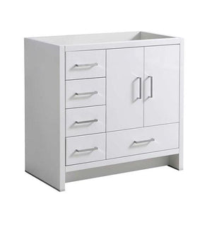 Fresca Imperia 36" Glossy White Free Standing Modern Bathroom Cabinet - Left Version | FCB9436WH-L
