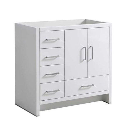 Image of Fresca Imperia 36" Glossy White Free Standing Modern Bathroom Cabinet - Left Version | FCB9436WH-L