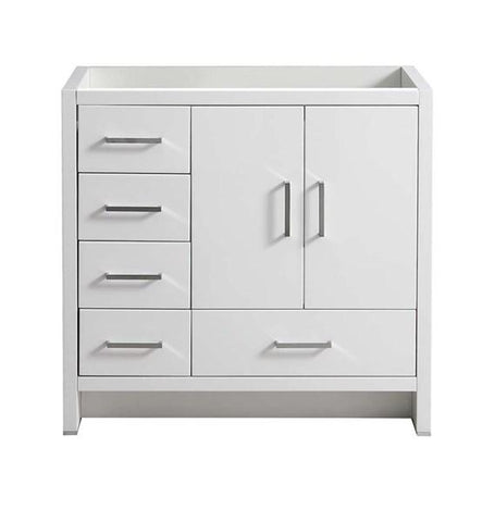 Image of Fresca Imperia 36" Glossy White Free Standing Modern Bathroom Cabinet - Left Version | FCB9436WH-L
