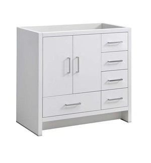 Fresca Imperia 36" Glossy White Free Standing Modern Bathroom Cabinet - Right Version | FCB9436WH-R