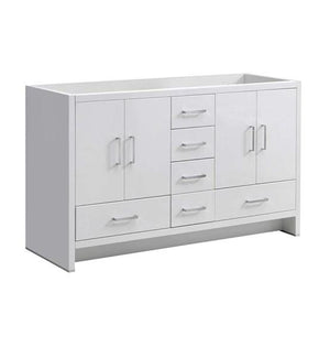Fresca Imperia 60" Glossy White Free Standing Double Sink Modern Bathroom Cabinet | FCB9460WH-D