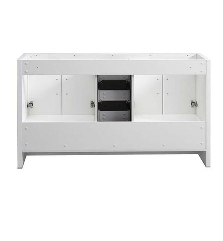 Image of Fresca Imperia 60" Glossy White Free Standing Double Sink Modern Bathroom Cabinet | FCB9460WH-D