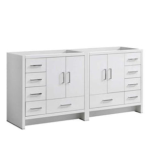 Fresca Imperia 72" Glossy White Free Standing Double Sink Modern Bathroom Cabinet | FCB9472WH