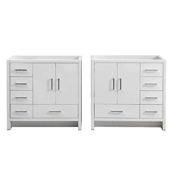Fresca Imperia 72" Glossy White Free Standing Double Sink Modern Bathroom Cabinet | FCB9472WH