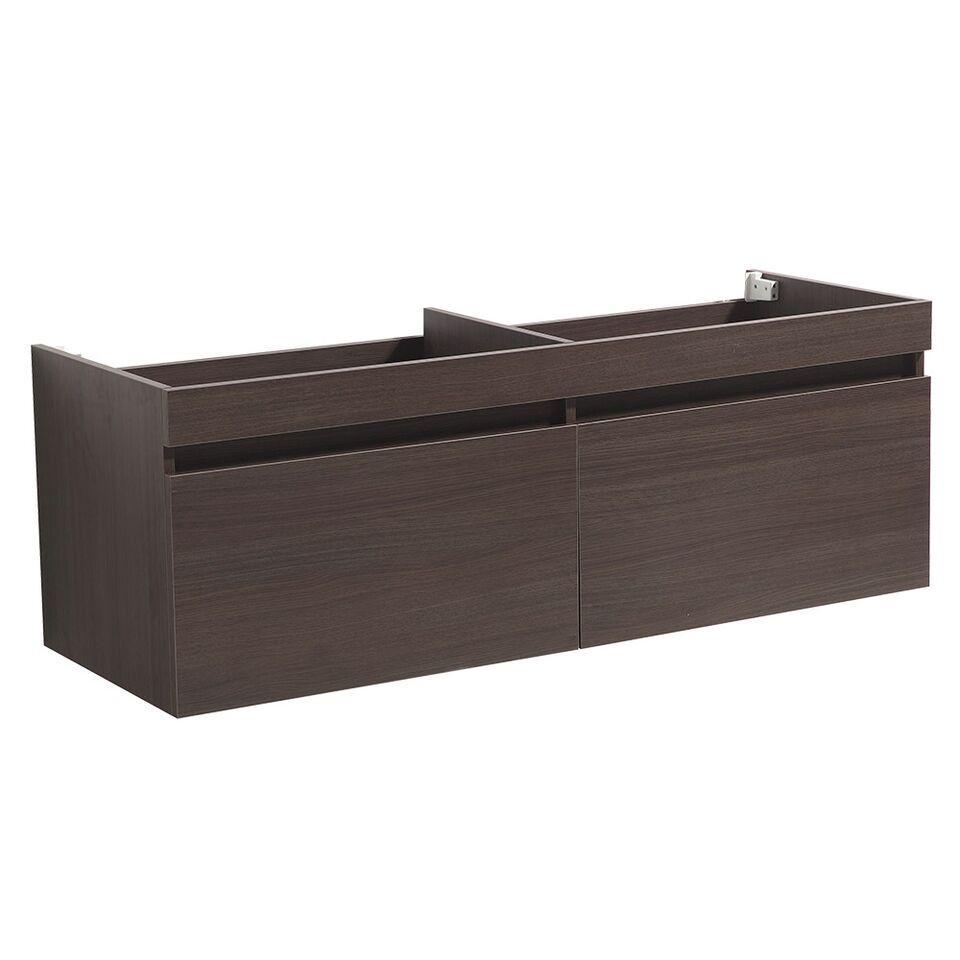 Fresca Largo 57" Gray Oak Modern Double Sink Bathroom Cabinet FCB8040GO