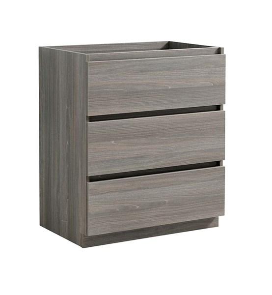Fresca Lazzaro 30" Gray Wood Free Standing Modern Bathroom Cabinet | FCB9330MGO