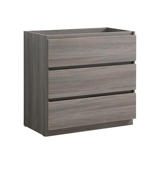 Fresca Lazzaro 36" Gray Wood Free Standing Modern Bathroom Cabinet | FCB9336MGO