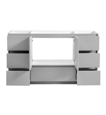 Image of Fresca Lazzaro 60" Gray Free Standing Single Sink Modern Bathroom Cabinet | FCB9360GR-S