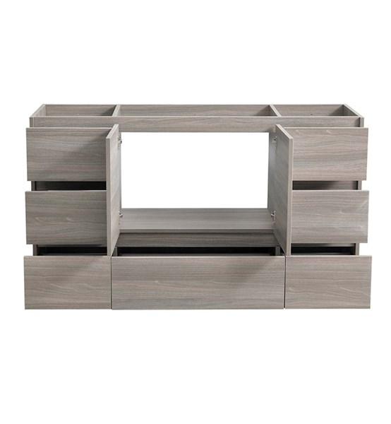 Fresca Lazzaro 60" Gray Wood Free Standing Single Sink Modern Bathroom Cabinet | FCB9360MGO-S