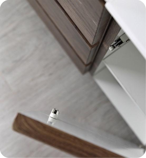 Fresca Lazzaro 60" Rosewood Free Standing Modern Bathroom Cabinet w/ Integrated Single Sink | FCB9360RW-S-I