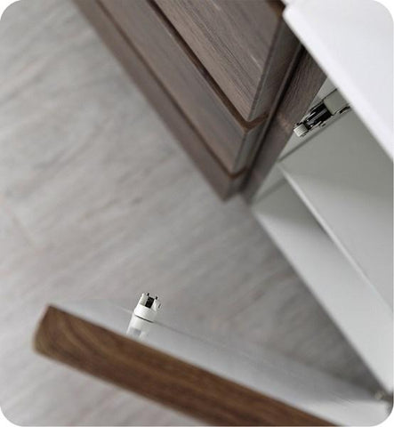 Image of Fresca Lazzaro 60" Rosewood Free Standing Modern Bathroom Cabinet w/ Integrated Single Sink | FCB9360RW-S-I