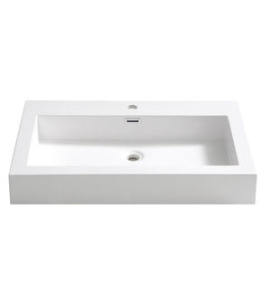 Fresca Livello 30" White Integrated Sink / Countertop FVS8030WH
