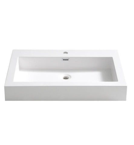 Image of Fresca Livello 30" White Integrated Sink / Countertop FVS8030WH