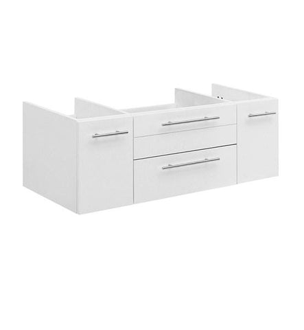 Image of Fresca Lucera 42" White Wall Hung Undermount Sink Modern Bathroom Cabinet | FCB6142WH-UNS