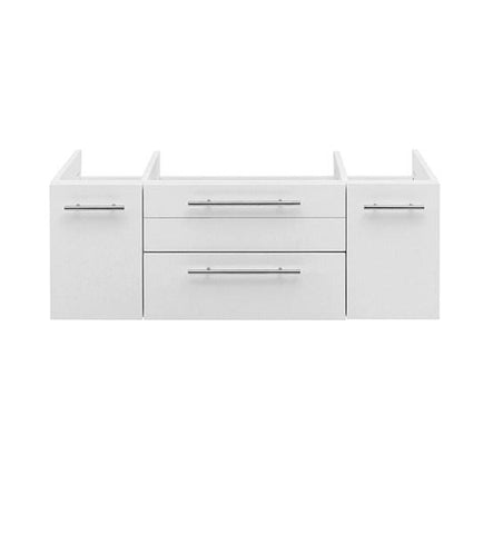 Image of Fresca Lucera 42" White Wall Hung Undermount Sink Modern Bathroom Cabinet | FCB6142WH-UNS FCB6142WH-UNS