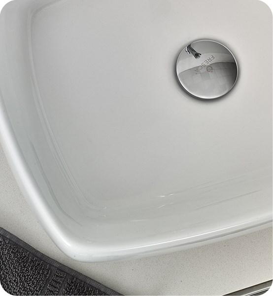 Fresca Lucera 60" White Wall Hung Modern Bathroom Cabinet w/ Top & Single Vessel Sink | FCB6160WH-VSL-CWH-V