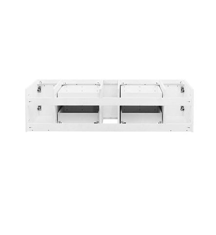 Image of Fresca Lucera 60" White Wall Hung Single Vessel Sink Modern Bathroom Cabinet | FCB6160WH-VSL FCB6160WH-VSL