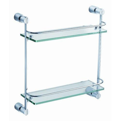Image of Fresca Magnifico 2 Tier Glass Shelf - Chrome FAC0146