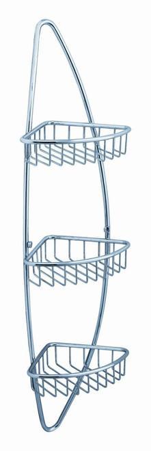 Fresca Magnifico 3 Tier Corner Wire Basket - Chrome FAC0105