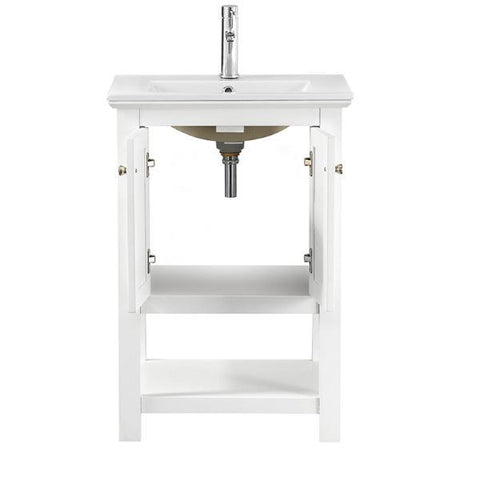 Image of Fresca Manchester 24" White Traditional Bathroom Vanity FCB2304WH-I