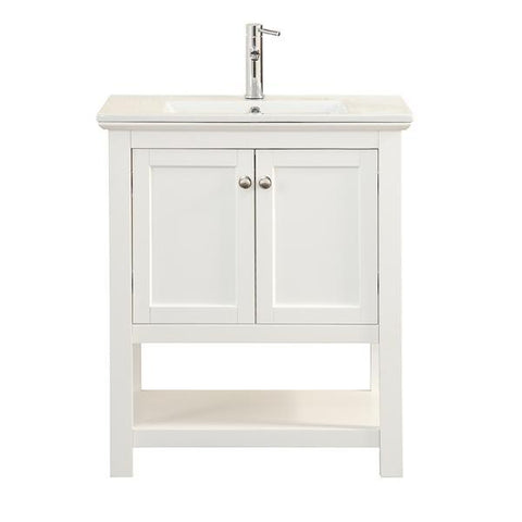 Image of Fresca Manchester 30" White Traditional Bathroom Vanity FCB2305WH-I