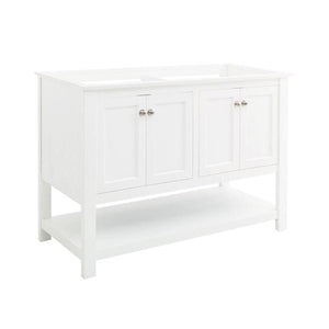 Fresca Manchester 48" White Traditional Double Sink Bathroom Cabinet | FCB2348WH-D