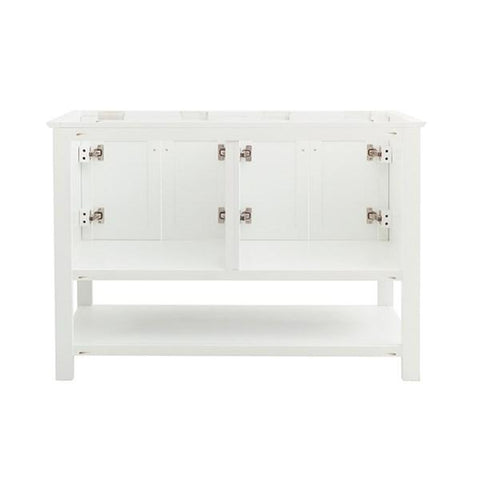 Image of Fresca Manchester 48" White Traditional Double Sink Bathroom Cabinet | FCB2348WH-D
