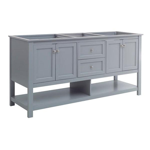 Image of Fresca Manchester 72" Gray Traditional Double Sink Bathroom Cabinet | FCB2372GR-D