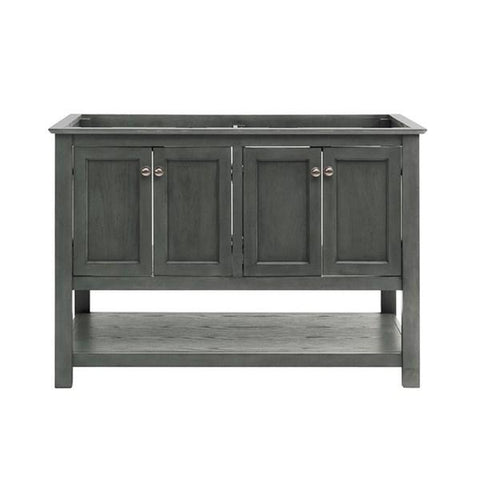 Image of Fresca Manchester Regal 48" Gray Wood Veneer Traditional Double Sink Bathroom Cabinet | FCB2348VG-D