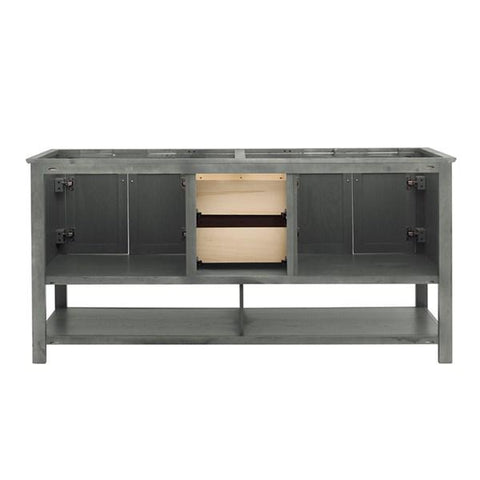 Image of Fresca Manchester Regal 72" Gray Wood Veneer Traditional Double Sink Bathroom Cabinet | FCB2372VG-D