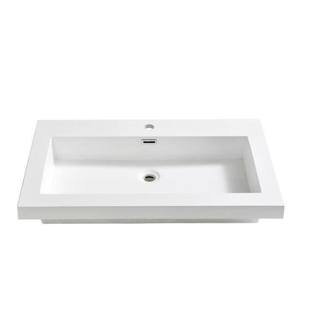 Image of Fresca Medio 32" White Integrated Sink / Countertop FVS8080WH