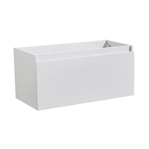 Fresca Mezzo 36" White Wall Hung Modern Bathroom Cabinet | FCB8008WH