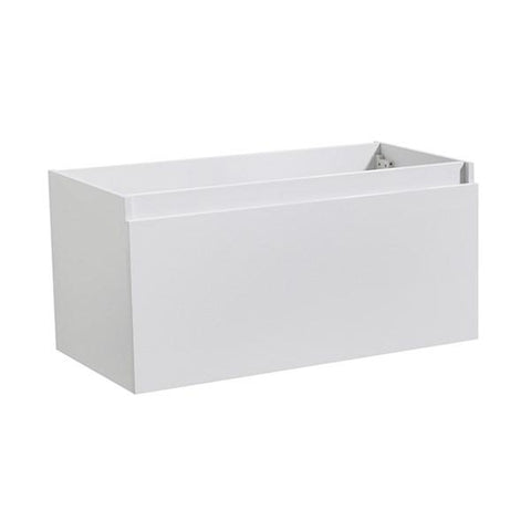 Image of Fresca Mezzo 36" White Wall Hung Modern Bathroom Cabinet | FCB8008WH