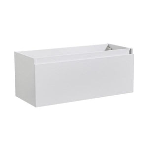 Fresca Mezzo 48" White Wall Hung Modern Bathroom Cabinet | FCB8011WH