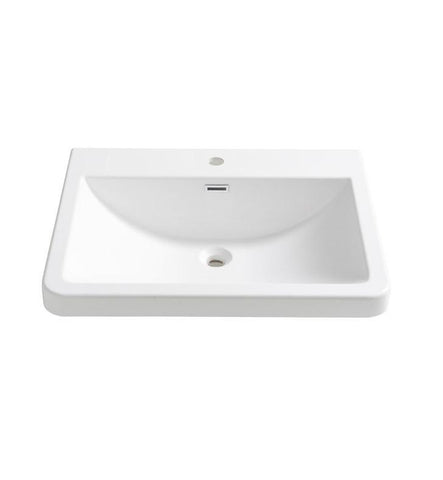 Image of Fresca Milano 26" White Integrated Sink / Countertop FVS8525WH