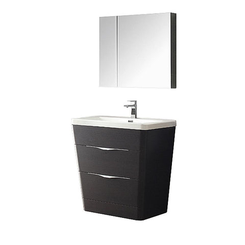 Image of Fresca Milano 32" Modern Bathroom Vanity FVN8532CN-FFT1030BN