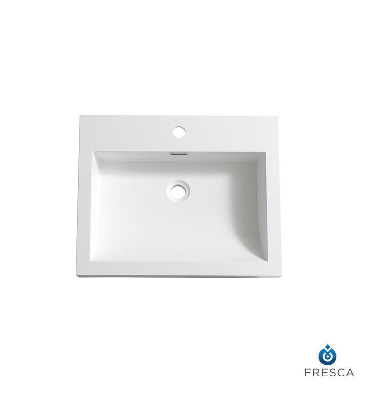 Fresca Nano 24" White Integrated Sink / Countertop FVS8006WH
