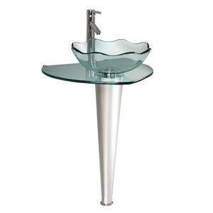 Fresca Netto 24" Modern Glass Bathroom Pedestal CMB1036-V