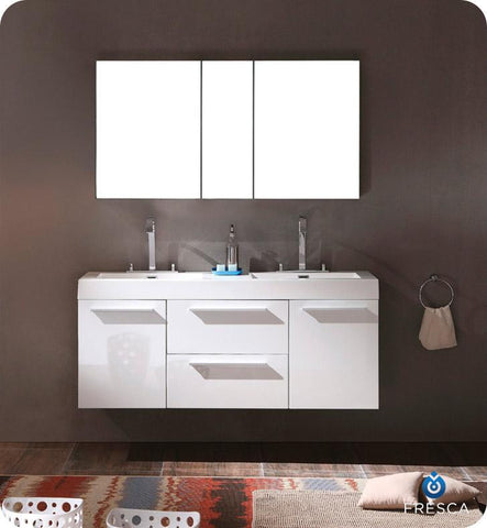 Image of Fresca Opulento 54" Double Sink Bathroom Vanity