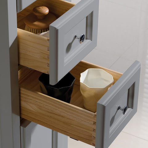 Image of Fresca Oxford 14" Gray Tall Bathroom Linen Cabinet FST2060GR
