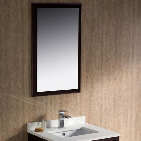 Image of Fresca Oxford 24" Mahogany Traditional Single Bathroom Vanity with Faucet FVN2024 FVN2024MH-FFT1030BN