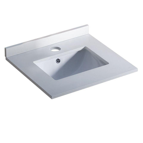 Fresca Oxford 24" White Countertop with Undermount Sink FCT2024WH-U